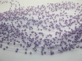 60Strands Purple Beaded Garland for Wedding Craft Dia.3mm
