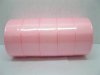 5Rolls X 25Yards Pink Grosgrain Ribbon 38mm