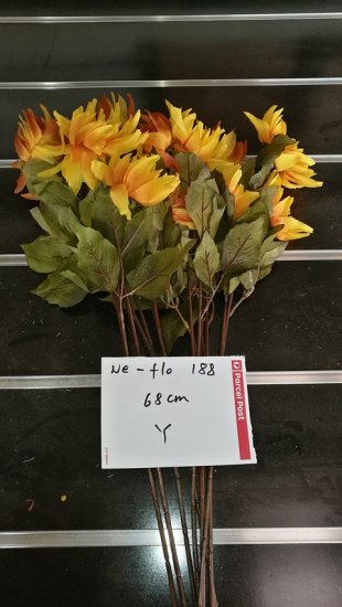 8Pcs Yellow and Orange Flower 68cm Long we-flo188 - Click Image to Close