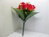 1X Bridal Bouquet Holding Flowers Wedding 9-Heads Red