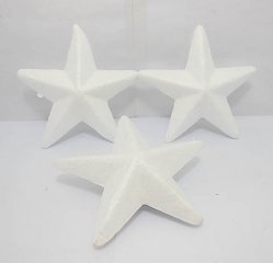 100Pcs New Polystyrene Foam Star Decoration Craft DIY 115mm