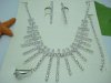 New CZ Bridal Jewelry Set Necklace/Bracelet/Earrings/Rings