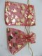 100 Red Drawstring Jewelry Gift Pouches 9x12cm