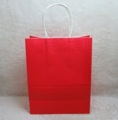 48 Bulk Kraft Paper Gift Carry Shopping Bag 33x26x12cm Red