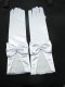 1 Pairs White Wedding Bowknot Bridal Gloves 37cm