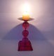 10X New Red Glass Base Metal Art Candle Holders