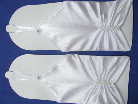5Pairs Wedding Satin Fingerless Bridal Glove Wholesale - Click Image to Close