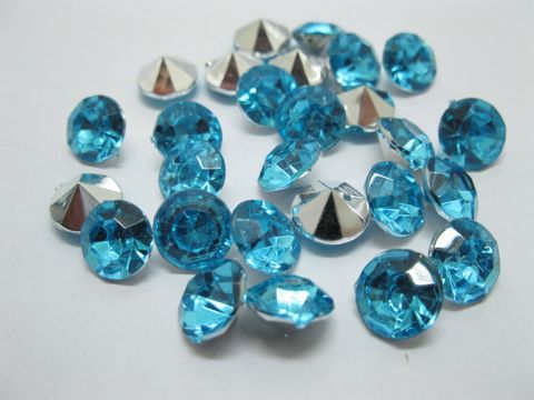 1000 Diamond Confetti 10mm Wedding Party Table Scatter- Blue - Click Image to Close