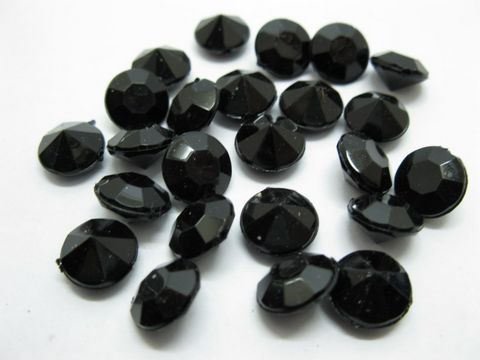 1000 Diamond Confetti 8mm Wedding Party Table Scatter-Black - Click Image to Close