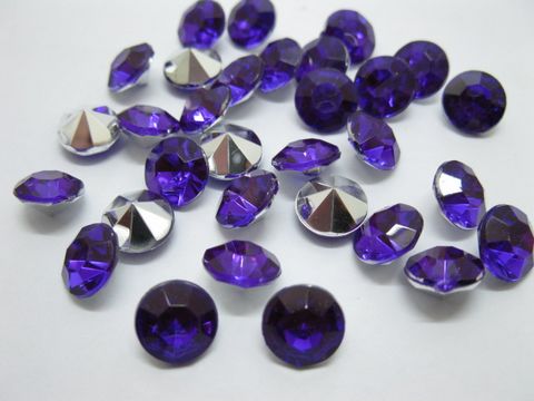 1000 Diamond Confetti 8mm Wedding Party Table Scatter-Purple - Click Image to Close