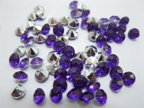 5000 Diamond Confetti 4.5mm Wedding Party Table Scatter-Purple - Click Image to Close