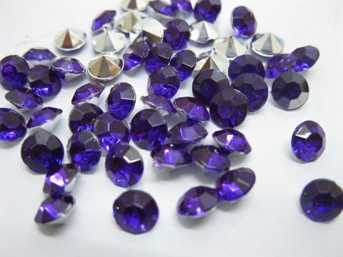 2000 Diamond Confetti 6.5mm Wedding Party Table Scatter-Purple - Click Image to Close