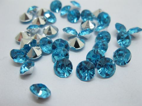 2000Diamond Confetti 6.5mm Wedding Party Table Scatter-LightBlue - Click Image to Close