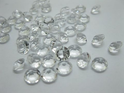 2000 Diamond Confetti 6.5mm Wedding Table Scatter- Transparent - Click Image to Close