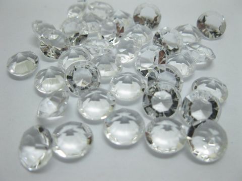 Transparent 1000 Diamond Confetti 10mm Wedding Table Scatter 