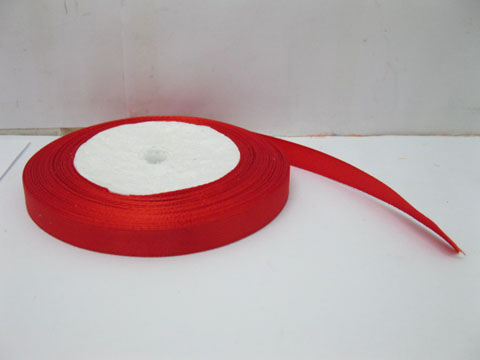 10Rolls X 25Yards Red Satin Ribbon 9mm - Click Image to Close