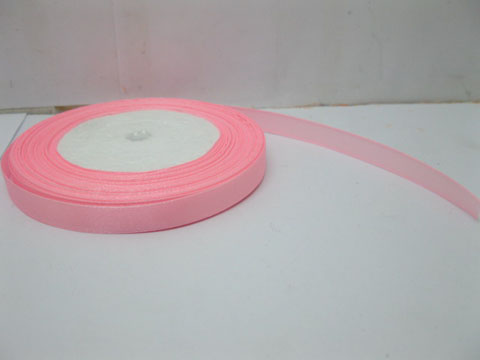 10Rolls X 25Yards Pink Satin Ribbon 9mm - Click Image to Close