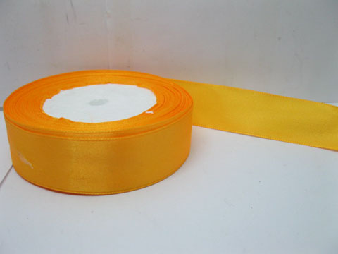 5Rolls X 25Yards Golden Orange Color Satin Ribbon 25mm - Click Image to Close
