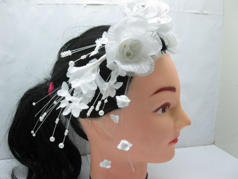 10X New Wedding Bridal Flower Headpiece W/Comb 6 flowers - Click Image to Close