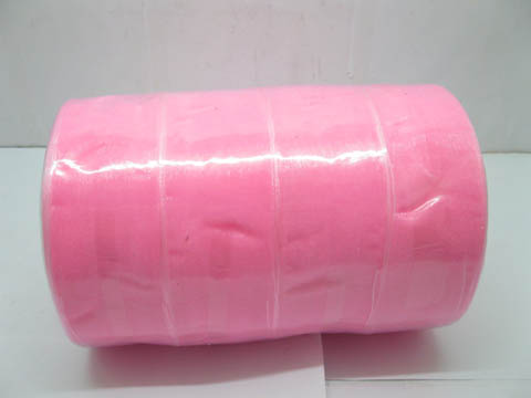 4Rolls X 50Yards Pink Organza Ribbon 38mm - Click Image to Close