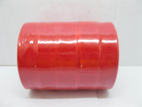 5Rolls X 50Yards Red Organza Ribbon 25mm - Click Image to Close