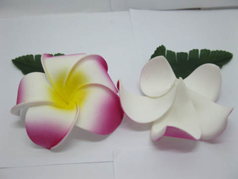 30 Fuschia Fabulous Foam Frangipani Flower: 8x3.5cm - Click Image to Close