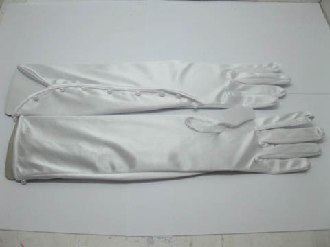 1Pair Wedding Dress Bridal Gloves Irregular Edge 37cm - Click Image to Close