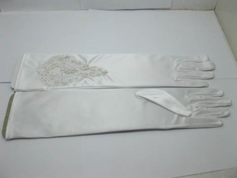 1Pair Wedding Dress Embroidery Bridal Gloves 38cm - Click Image to Close