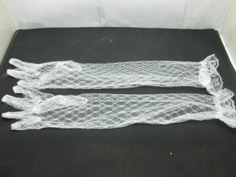 2Pair Wedding Dress Lace Bridal Long Gloves 45cm - Click Image to Close