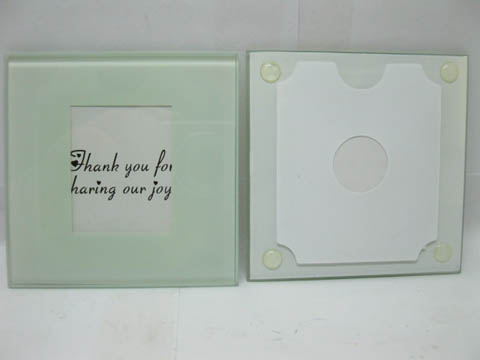 10Sets X 2Pcs Frosted Glass Photo Coasters Wedding Favor - Click Image to Close