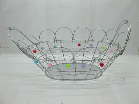 4X Oblong Oval Metal Wrie Multi-Purpose Baskets - Click Image to Close