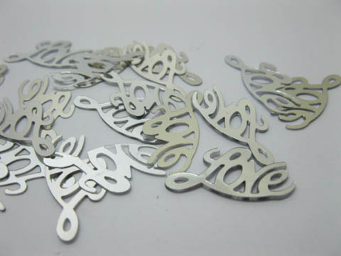 10x500pcs Silver "Love" Wedding Party Table Confetti - Click Image to Close