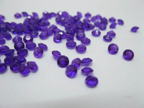 1000 Purple Diamond Confetti 6mm Wedding Table Scatter - Click Image to Close