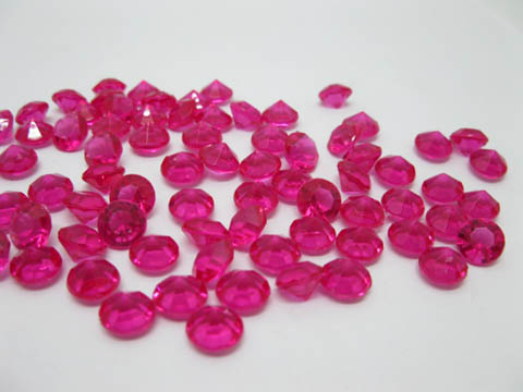 1000 Fuschia Diamond Confetti 8mm Wedding Table Scatter - Click Image to Close