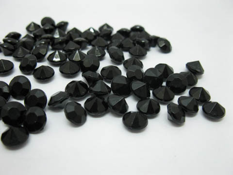 1000 Black Diamond Confetti 8mm Wedding Table Scatter - Click Image to Close
