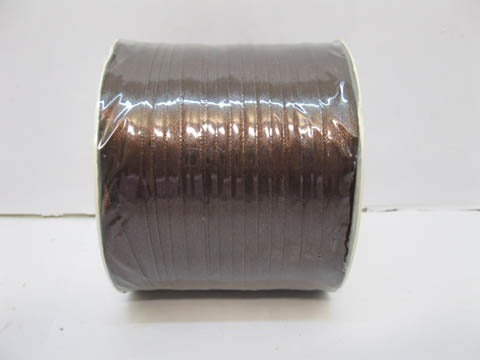 250Yards Coffee Brown Satin Ribbon 10mm - Click Image to Close