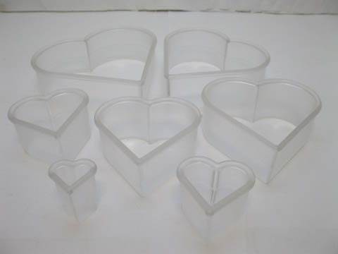 1Set X 7Pcs Heart Biscuit Cake Cookie Cutter Mold Mould Tool - Click Image to Close