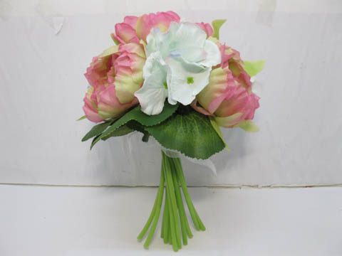 1X Peony Bridal Bouquet Holding Flowers Wedding Favor - Click Image to Close
