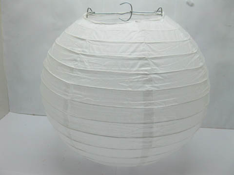 10Pcs New Plain White Round Paper Lanterns 25cm - Click Image to Close