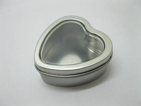 12 Heart Sliver Metal Tin Candy Box Wedding Favor - Click Image to Close