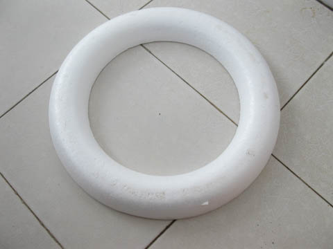 10Pcs Polystyrene Foam Hollow Round Decoration Craft DIY 345mm - Click Image to Close