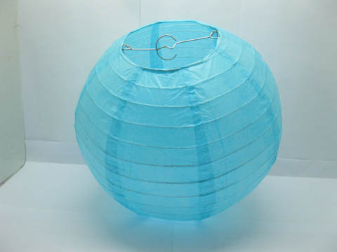 10Pcs New Plain Blue Paper Lanterns Wedding Favor 25cm - Click Image to Close