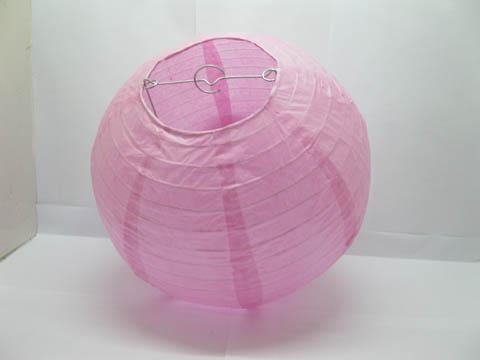 5Pcs New Plain Pink Paper Lantern Wedding Favor 35cm - Click Image to Close