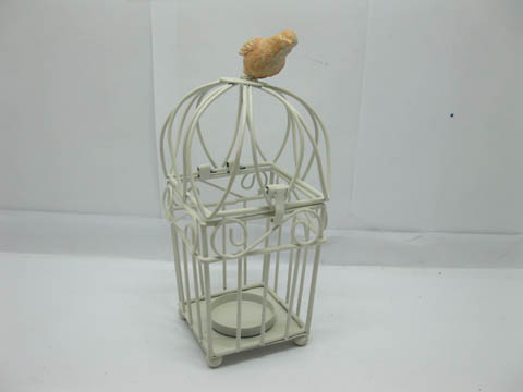 4X Square Birdcage Candle Holder w/Bird Wedding Favor - Click Image to Close
