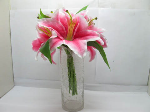 4X Cylinder Glass Vase Flower Vase Wedding Favor 19.5cm High - Click Image to Close