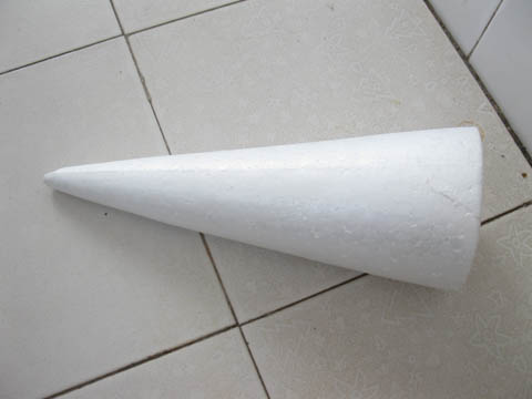4X Styrofoam Foam Cones Decoration Craft DIY 35cm High - Click Image to Close