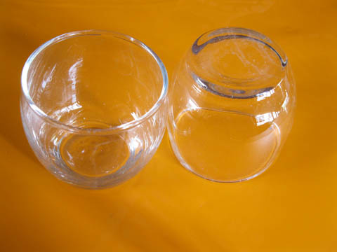 120Pcs Glass Tea Light Holder Wedding Favor 6.5cm High - Click Image to Close