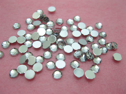 2000 Silver Flat Back Diamonds Rhinestones 2.5mm - Click Image to Close