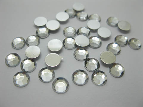 1000 Silver White Flat Back Diamonds Rhinestones 6mm - Click Image to Close