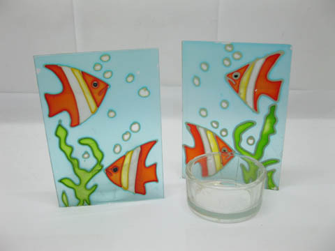 30Pcs Fish Glass Tea Light Holder For Sea Theme Wedding - Click Image to Close